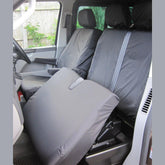 Vw Transporter T5 T6 2010 - 2024 - Driver And Front Double Passenger Seat Covers - Black
